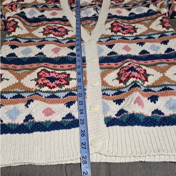 PYKE LTD VINTAGE PATTERNED KNIT CARDIGAN – STYLE 3346 – SIZE L – RAMIE / COTTON - Picture 11 of 13